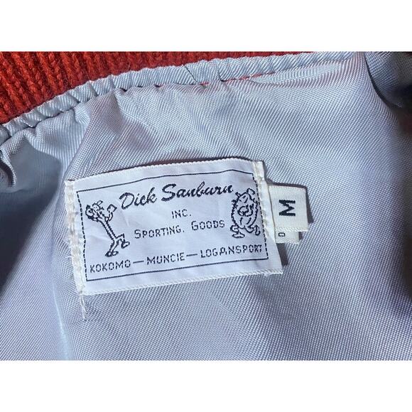 Dick Sanburn Varsity Jacket Women's Medium Red With Letter K Lined - Picture 3 of 8